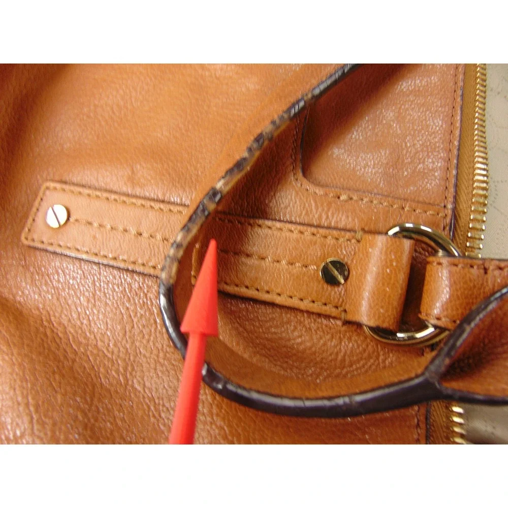 Michael Kors Hamilton Satchel Tan‎ Leather Gold Padlock Luxury Boho Chic Bag